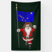 Sinterklaas met vlag van Alaska Spandoek (Verticaal)