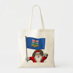 Sinterklaas met vlag van Alberta CDN Tote Bag