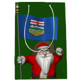 Sinterklaas met vlag van Alberta Medium Cadeauzakje (Voorkant)