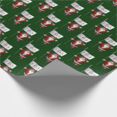 Sinterklaas met vlag van Chicago Cadeaupapier (Hoek)