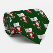 Sinterklaas met vlag van Chicago Stropdas (Opgerold)