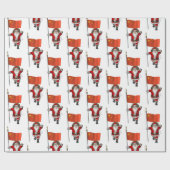 Sinterklaas met vlag van China Cadeaupapier (Vlak)