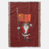 Sinterklaas met vlag van China Deken (Voorkant Verticaal)