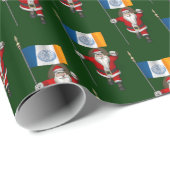 Sinterklaas met vlag van de stad New York Cadeaupapier (Rol Hoek)