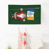 Sinterklaas met vlag van de stad New York Spandoek (Insitu)