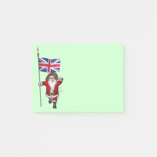 Sinterklaas met vlag van de Unie van het Verenigd Post-it® Notes (Voorkant)