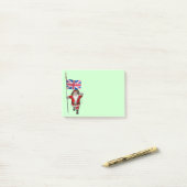 Sinterklaas met vlag van de Unie van het Verenigd Post-it® Notes (Op bureau)