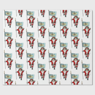 Sinterklaas met vlag van Delaware Cadeaupapier