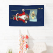 Sinterklaas met vlag van Delaware Spandoek (Insitu)