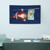 Sinterklaas met vlag van Delaware Spandoek (Beurs)