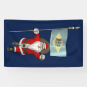Sinterklaas met vlag van Delaware Spandoek (Horizontaal)