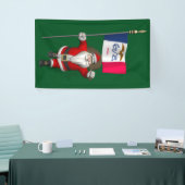 Sinterklaas met vlag van Iowa Spandoek (Beurs)