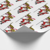 Sinterklaas met vlag van Maryland Cadeaupapier (Hoek)