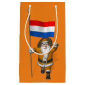 Sinterklaas met vlag van Nederland Klein Cadeauzakje (Voorkant)