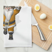 Sinterklaas met vlag van Nederland Theedoek (Quarter Fold)