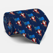 Sinterklaas met vlag van Nevada Stropdas (Opgerold)