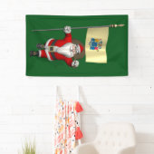 Sinterklaas met vlag van New Jersey Spandoek (Insitu)