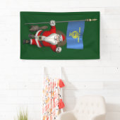 Sinterklaas met vlag van Oregon en bever Spandoek (Insitu)