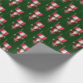 Sinterklaas met vlag van Peru Cadeaupapier (Hoek)