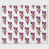 Sinterklaas met vlag van Phoenix Cadeaupapier (Vlak)