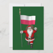 Sinterklaas met vlag van Polen Feestdagenkaart (Voorkant)