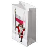 Sinterklaas met vlag van Polen Klein Cadeauzakje (Voorkant Gekanteld)