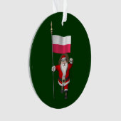 Sinterklaas met vlag van Polen Ornament (voorkant)