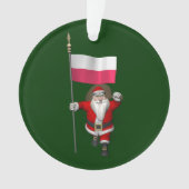 Sinterklaas met vlag van Polen Ornament (voorkant)