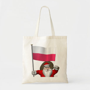 Sinterklaas met vlag van Polen Tote Bag