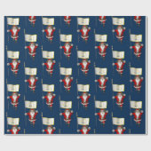 Sinterklaas met vlag van Rhode Island Cadeaupapier (Vlak)