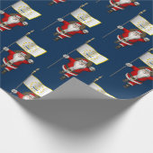 Sinterklaas met vlag van Rhode Island Cadeaupapier (Hoek)