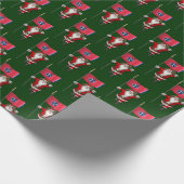 Sinterklaas met vlag van Tennessee Cadeaupapier (Hoek)