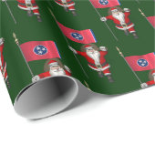 Sinterklaas met vlag van Tennessee Cadeaupapier (Rol Hoek)