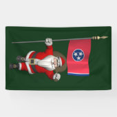 Sinterklaas met vlag van Tennessee Spandoek (Horizontaal)
