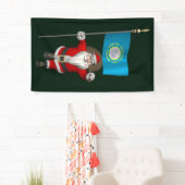 Sinterklaas met vlag van Zuid-Dakota Spandoek (Insitu)