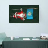 Sinterklaas met vlag van Zuid-Dakota Spandoek (Beurs)