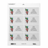 Sinterklaas met vlag van Zweden Etiket (Full Sheet)