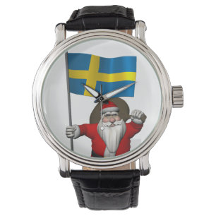 Sinterklaas met vlag van Zweden Horloge