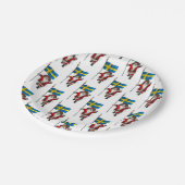 Sinterklaas met vlag van Zweden Papieren Bordje (Gekanteld)