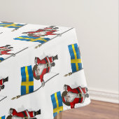Sinterklaas met vlag van Zweden Tafelkleed (Voorbeeld)