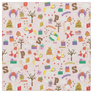 Sinterklaas met wit Paard Stof