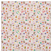 Sinterklaas met wit Paard Stof (Swatch)