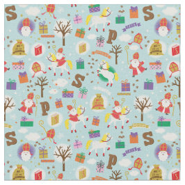 Sinterklaas met wit Paard Stof