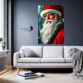 Sinterklaas met witte baard | AI Art Poster