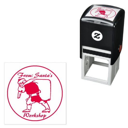 Sinterklaas met zak zelfinktende stempel (In situ)