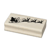 Sinterklaas met zijn slee en rendier rubberstempel (Stempel)