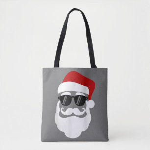 Sinterklaas met Zonnebril Grappig kerstontwerp Tote Bag