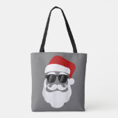 Sinterklaas met Zonnebril Grappig kerstontwerp Tote Bag (Achterkant)
