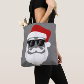 Sinterklaas met Zonnebril Grappig kerstontwerp Tote Bag (Dichtbij)