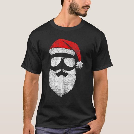 Sinterklaas met zonnebril met Pet baard T-shirt (Voorkant)